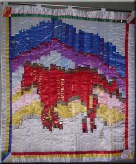 large ribbon quilt